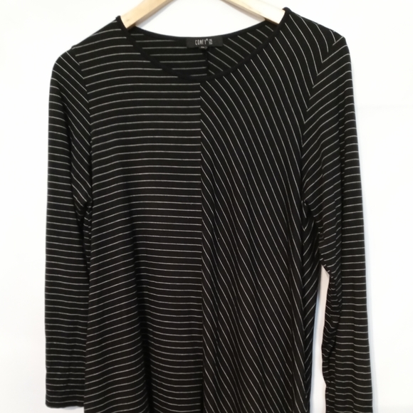 Comfy USA black and white stripe tunic xl